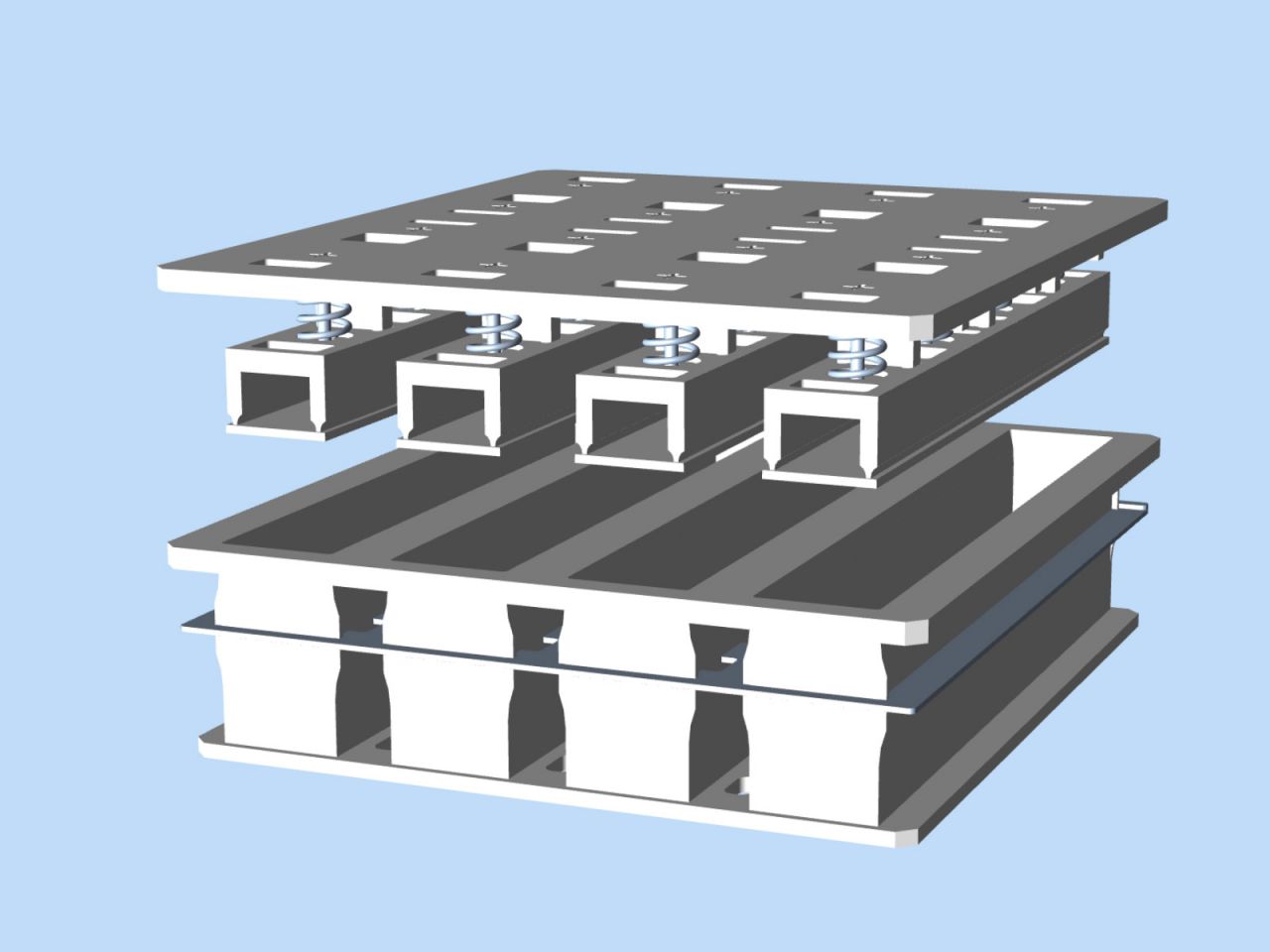 Afbeelding 1 van Cheese mould (4x) 100 x 750 x 100 mm